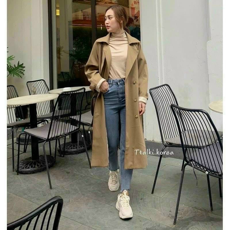 Quần jeans suông cắt gấu mẫu mới
