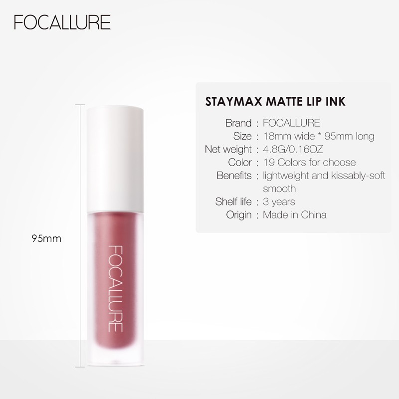 Son lì FOCALLURE màu nude chống thấm nước và lâu trôi 4.8g