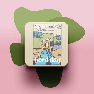 Miếng lót ly uống nước chống thấm nước bảo vệ bàn khỏi đồ uống in hình dễ thương Today is a good day