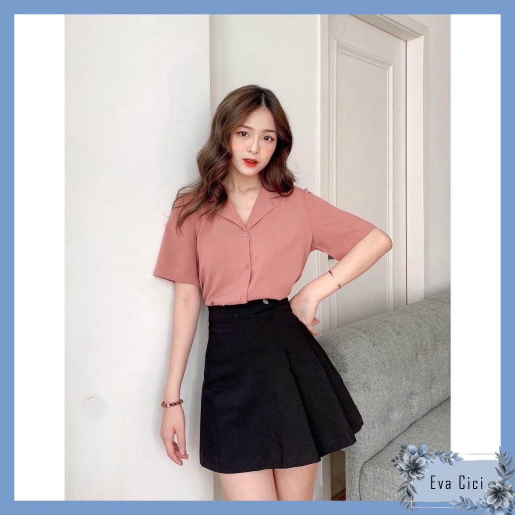 {EVACICI} Áo sơ mi NHIỀU MÀU - Sơ mi cổ vest trơn quốc dân phong cách nhiều size