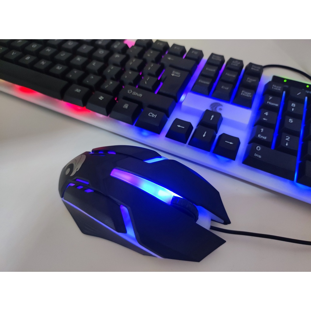 Combo bộ phím chuột Chuyên Game giả cơ GoldTech Gt200 Led 7 Màu