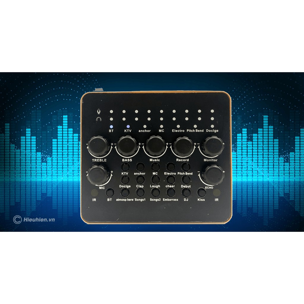 Sound Card V10 Chính Hãng AQTA Kèm Điều Khiển - AutoTune - Thu Âm Hát Live Stream - Hát karaoke Cực Hay Bảo Hành 6 Tháng