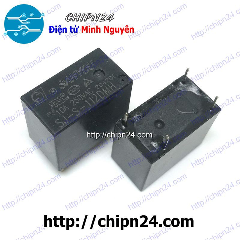 [1 CON] Relay SANYOU SJ-S-112DMH (Relay 12V 4 chân 10A 250VAC)