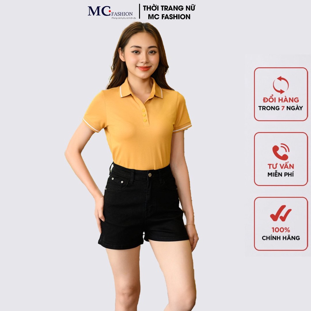 Áo thun polo nữ MC Fashion cơ bản thiết kế đẹp nhiều màu và thanh lịch A221