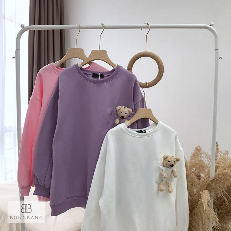 áo hoodi gấu ngực