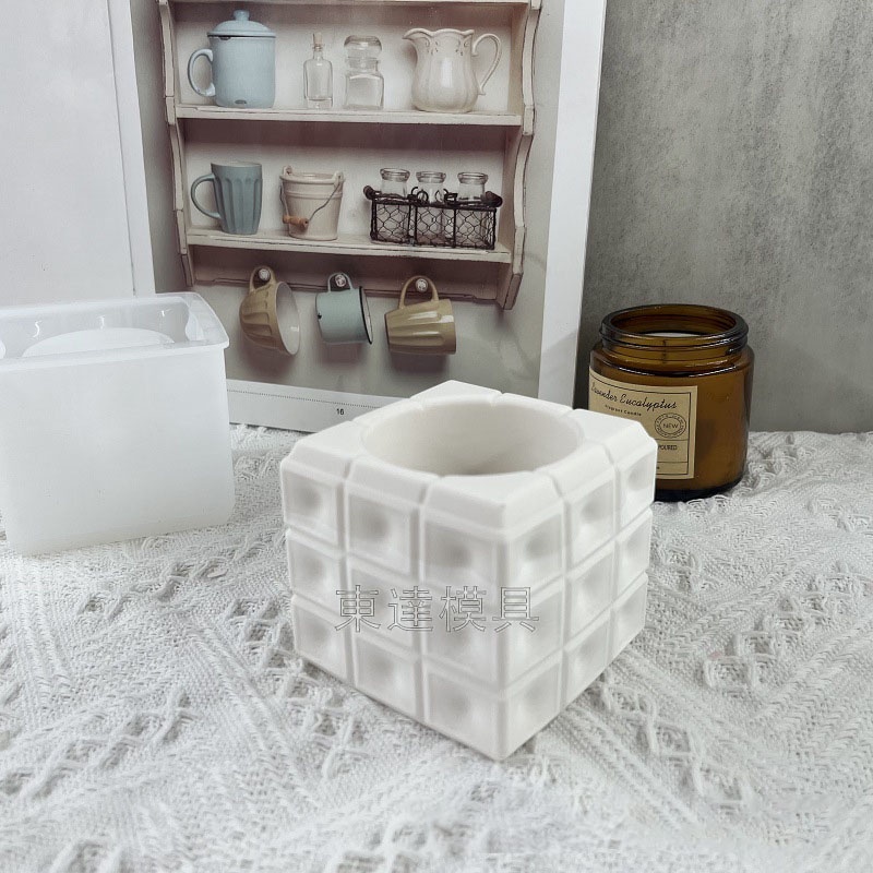 Khuôn silicone Làm Chậu Hoa Hình Tròn / Vuông / Chấm Bi Kích Thước Lớn Tiện Dụng