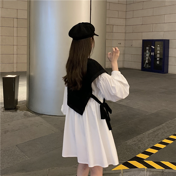 SUXI Đầm tay dài thiết kế độc đáo cho nữ