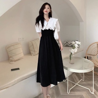 Váy cổ kiểu bánh bèo bo eo sang chảnh bigsize