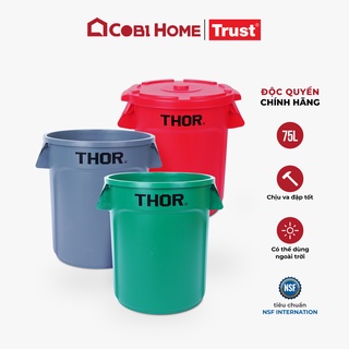 Thùng nhựa tròn đa năng chịu lực TRUST THOR 75L  - Cobi Home