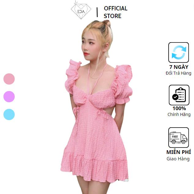 Set Đầm Đom Đóm Châu Âu SS3 Có Tay , Đầm Nữ Đom Đóm Tay Phồng Cột Dây Thiết Kế- SS3CT