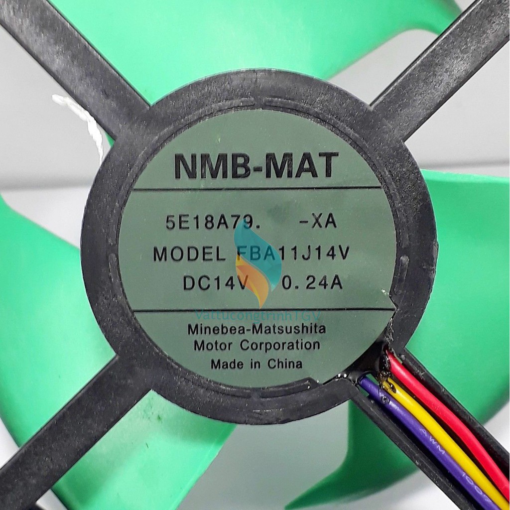 [Mã ELFLASH5 giảm 20K đơn 50K] Quạt tủ lạnh NMB-MAT DC14V-0.24A, 3 cánh, 4 dây, KT11cm x11cm
