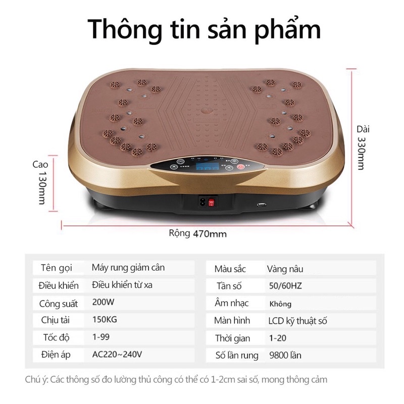Máy rung toàn thân giảm béo toàn thân. Bảo hành 12 tháng