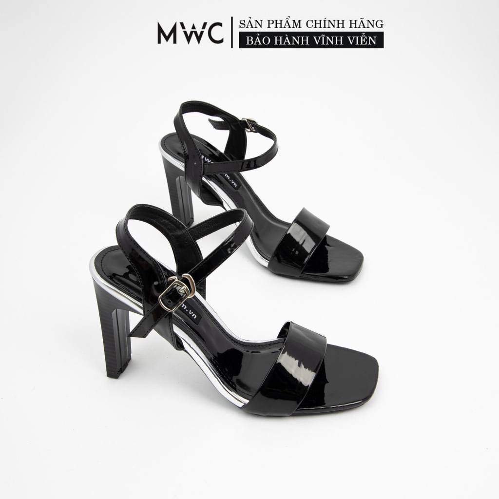 Giày Sandal Cao Gót MWC Đế Dẹt 9CM Da Bóng NUCG- 4208