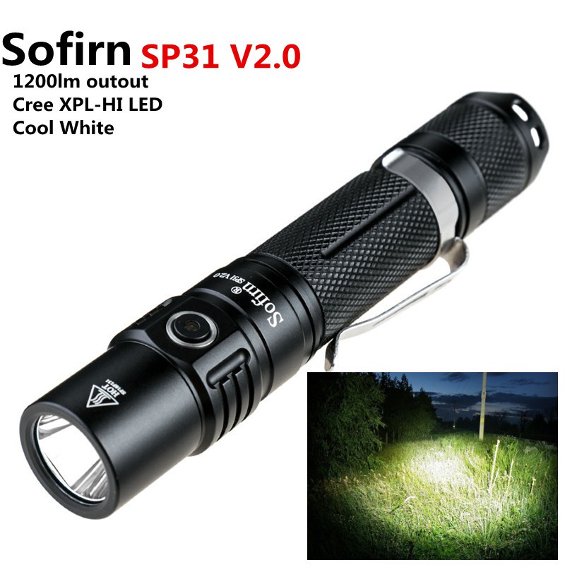 Đèn pin Sofirn SP31 V2.0 LED 1200 lumen siêu sáng với 7 chế độ chiếu sáng Cree XHP-HI V3 chống thấm nước chất lượng cao