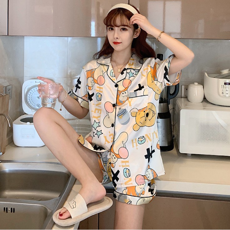 Đồ ngủ nữ QUEEN PIJAMA, Bộ ngủ cộc tay Quảng Châu PJ20