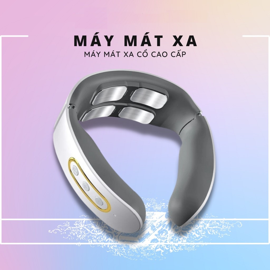 Máy Massage Cổ 4D,Máy Mát Xa Cổ Vai Gáy Cao Cấp 4 Điện Cực, 6 Chế Độ Massage , 9 Mức Cường Độ.