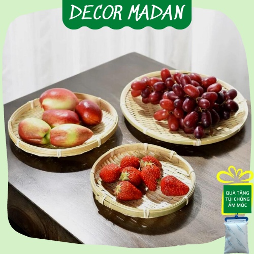 Mẹt Tre Tròn Mini Size14-16-18cm mẹt đựng đồ ăn Nhật Bản,hạt hướng dương, đồ ăn vặt quán cafe - MADAN