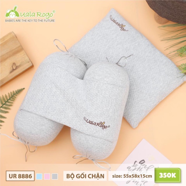 Bộ gối chặn kèm gối bông xô Uala &amp; Rogo siêu mềm đẹp [ babyboo]