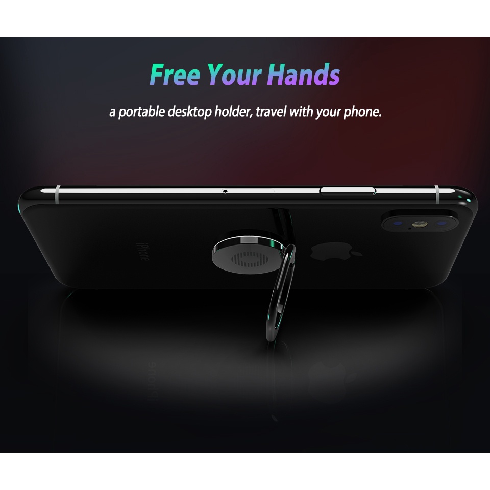 Giá Đỡ Điện Thoại / Máy Tính Bảng Bằng Kim Loại Siêu Mỏng Xoay 180 Độ Gắn Xe Hơi Tiện Dụng