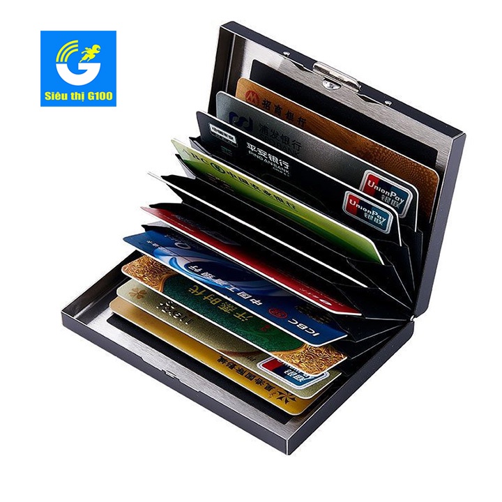 Ví đựng thẻ ATM inox 10 ngăn cao cấp