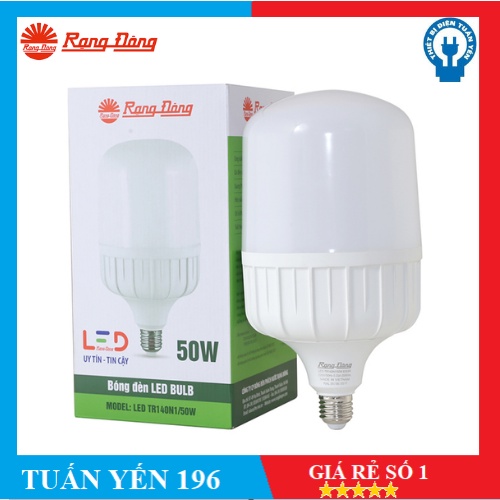 ✨FREESHIP✨ Bóng đèn LED TRỤ 50W Rạng Đông Ánh Sáng Trắng/Vàng- BH 2 Năm TUẤN YẾN