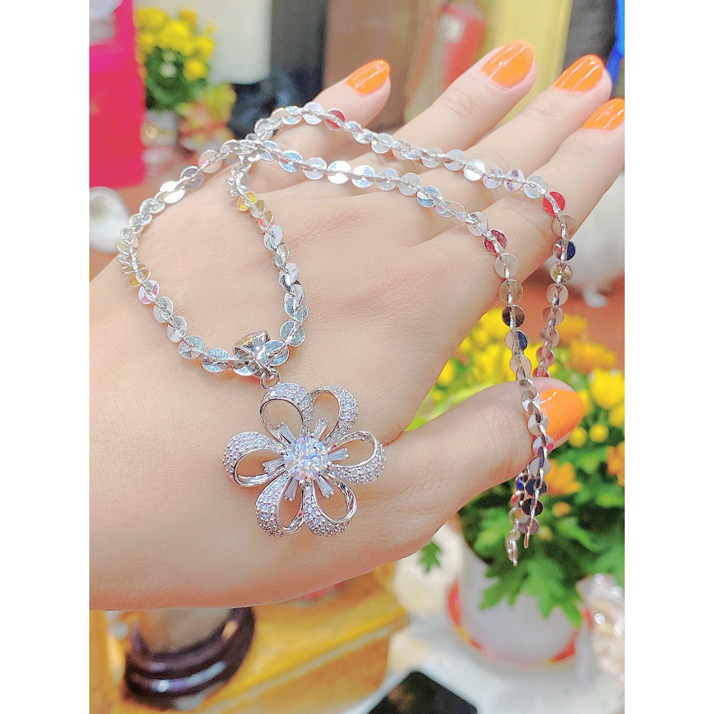 Dây chuyền nữ mạ bạch kim cao cấp P666