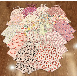 Combo 3 set đồ bộ 2 dây mặc ở nhà cho bé gái- cotton