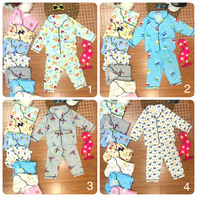 [16-28kg] Bộ pijama size Đại chất đẹp cho bé trai và bé gái