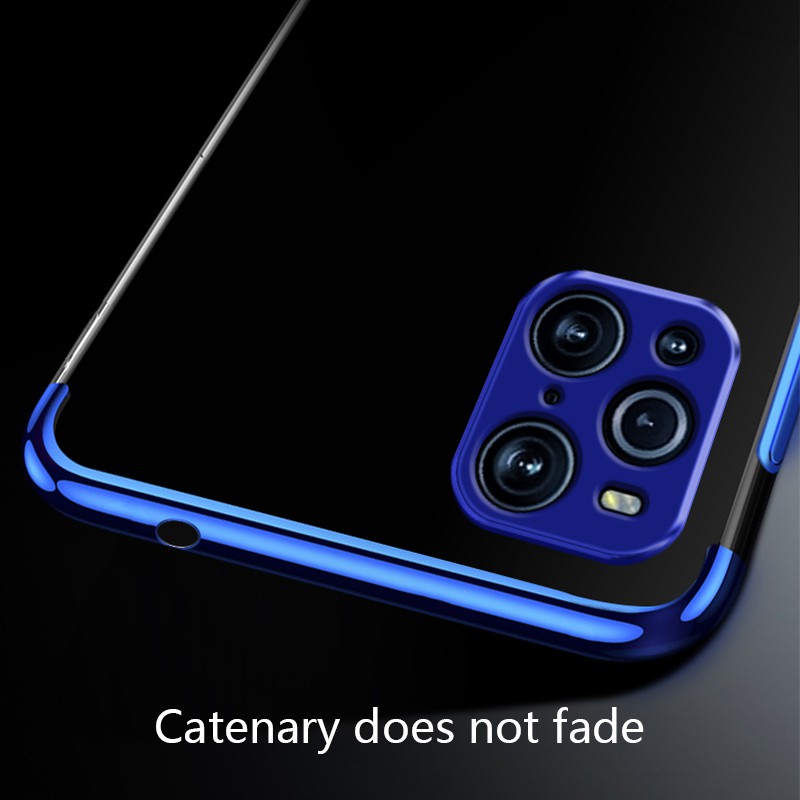 Ốp Lưng Dẻo Trong Suốt Chống Sốc Viền Màu Cho Oppo Find X3 X3 Pro | BigBuy360 - bigbuy360.vn