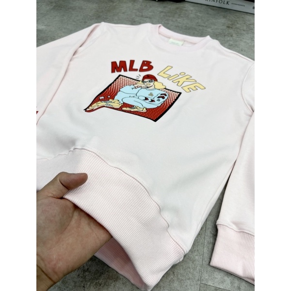 Áo Thun Dài Tay MLB Logo Cô Gái