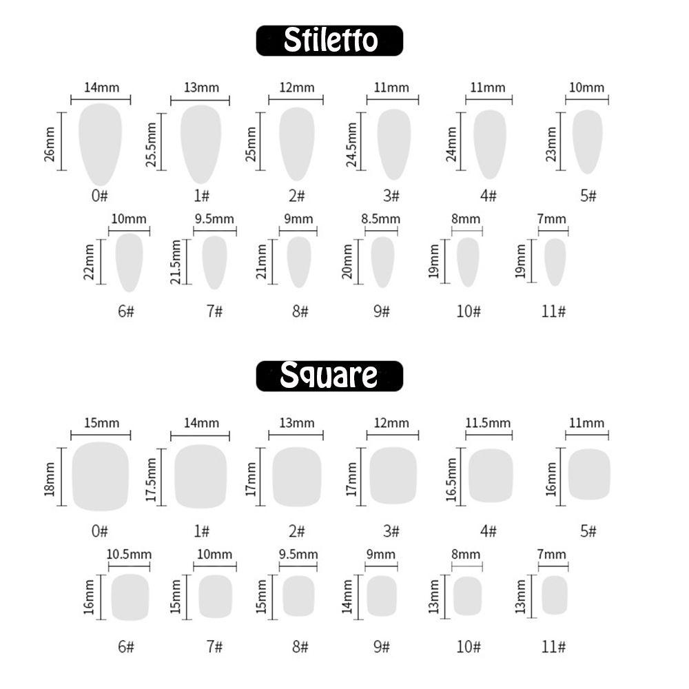 DIACHAVN Set 24 Móng Tay Giả Có Thể Tái Sử Dụng