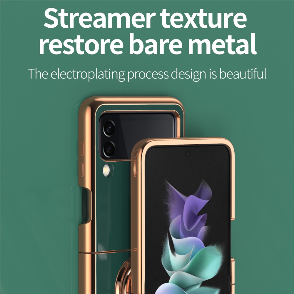 Ốp Điện Thoại Chống Sốc Có Vòng Đỡ Từ Tính Cho Samsung Galaxy Z Flip 3 Sumsung ZFlip3 Flip3 ZFlip 3 5G