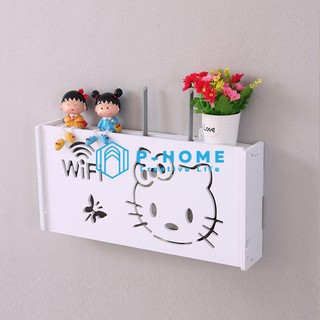 Kệ trang trí wifi treo tường mèo kitty p-home
