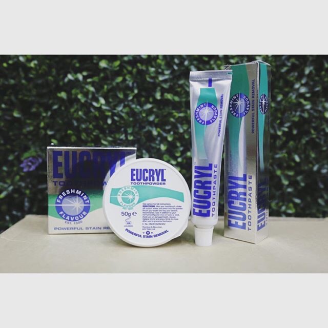 Bột tẩy trắng răng EUCRYL từ UK 