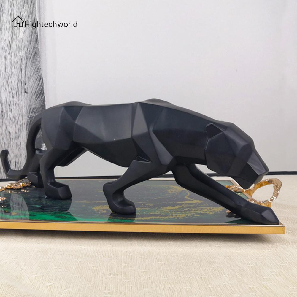 Hightechworld Resin Geometry Leopard Figurines Home Decor Crafts Room Vintage Ornament