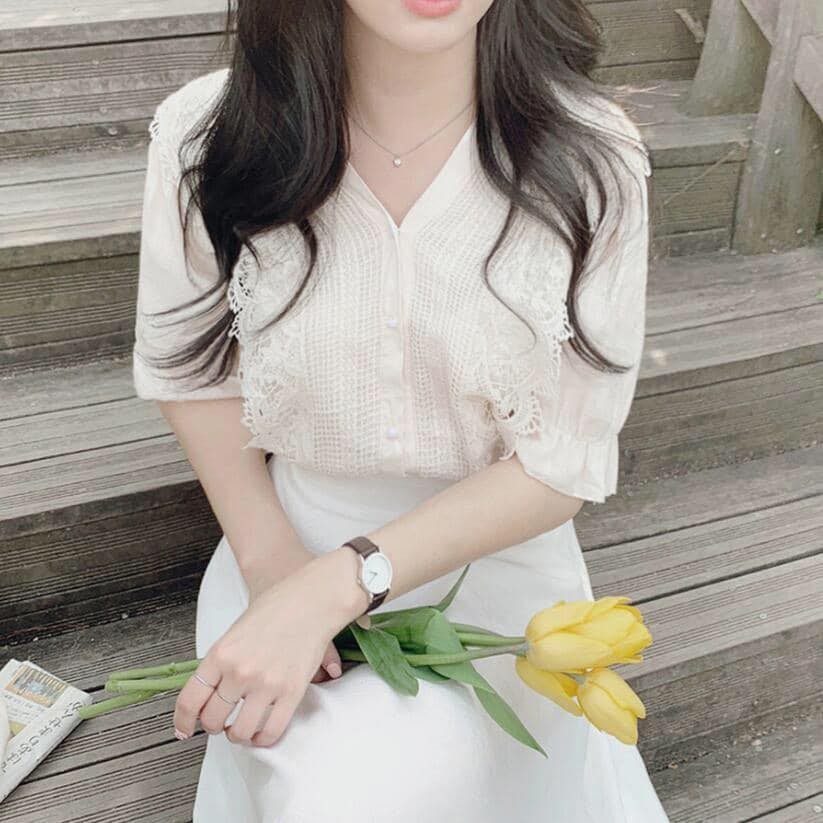 1902SR - Sơ mi ren cho các chị em