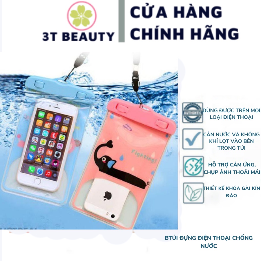 Túi đựng điện thoại chống nước đi mưa, đi biển siêu dễ thươg 3T BEAUTY