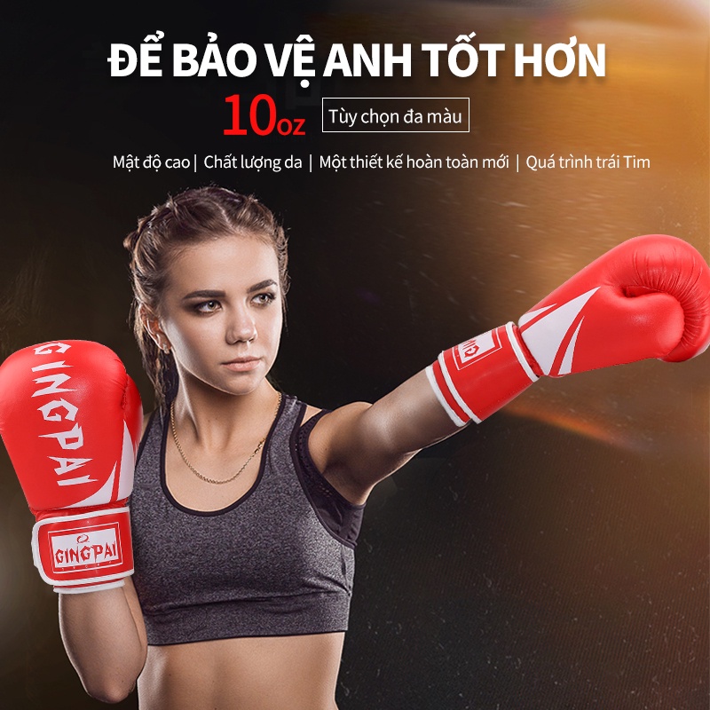 Găng tay tập đấm bốc boxing Chất Lượng Cao  Chất Lượng  Cặp găng Người lớn10oz /tay đấm 6oz bốc luyện tập môn boxing dàn