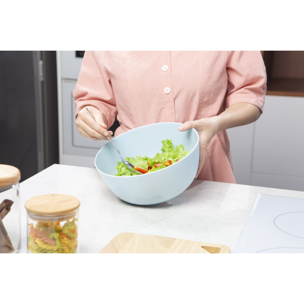 Bộ thau rổ trộn salad siêu xinh đa công dụng Yoko - Inochi 23 cm - Thiết kế hiện đại