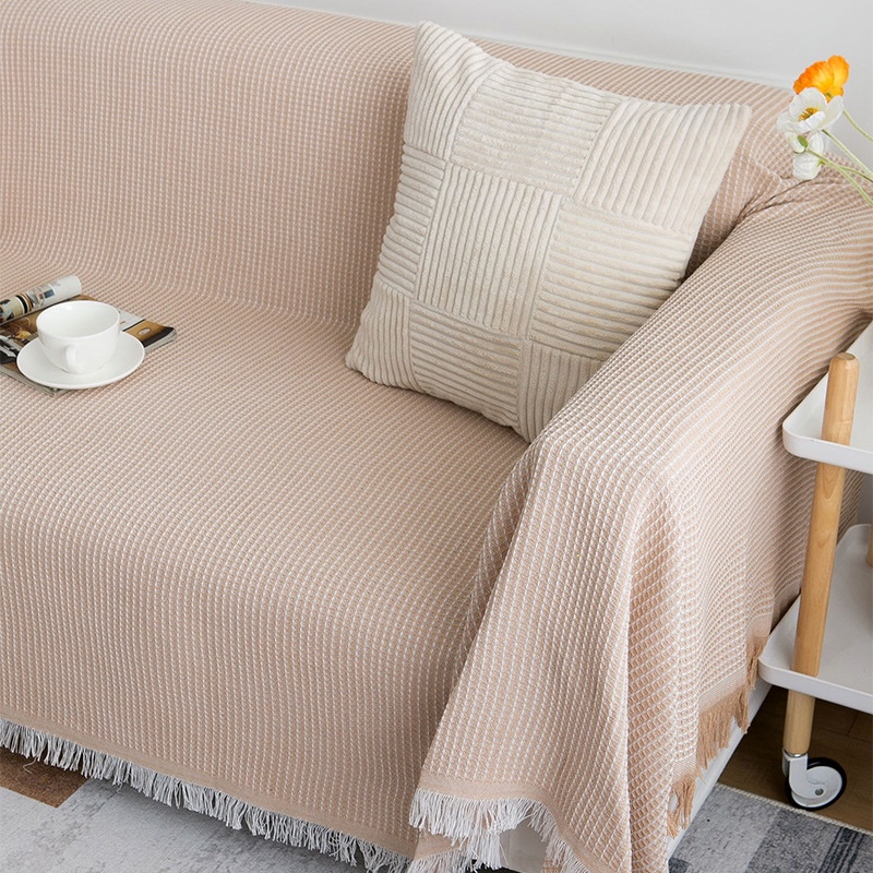 Vỏ bọc ghế sofa MENGNI thích hợp sử dụng bốn mùa bằng vải cotton đơn giản