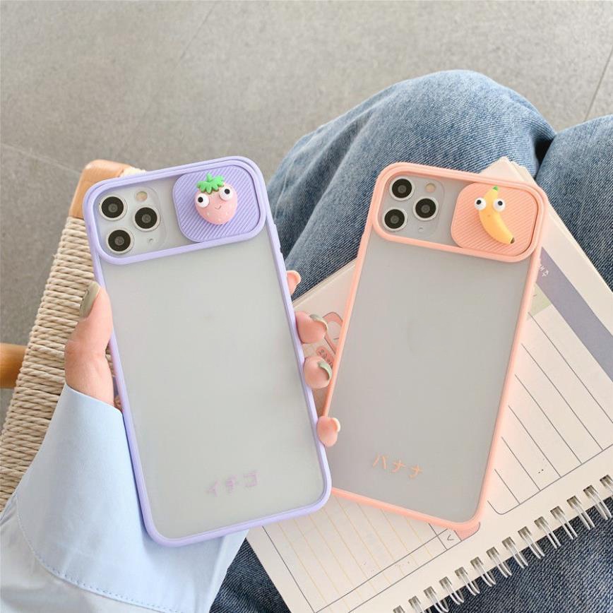 Ốp lưng iphone trượt camera  Trái cây  6/6s/6plus/6splus/ 7plus/ 8plus / x /xs /xs max /11 /11 promax Dino Case dt09