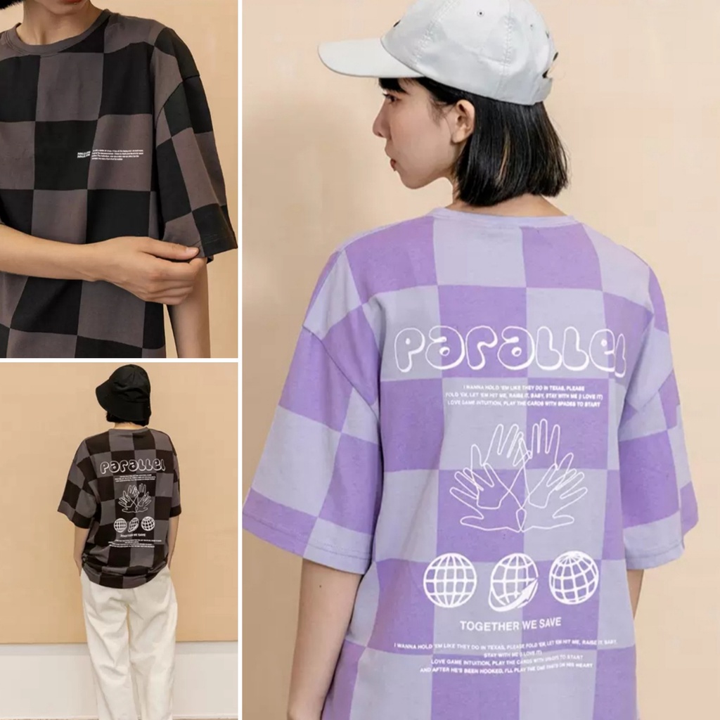 Áo thun tay lỡ MEANSTORE phông cotton Unisex nam nữ tee oversize form rộng pull Ulzzang vải mát - Parallel