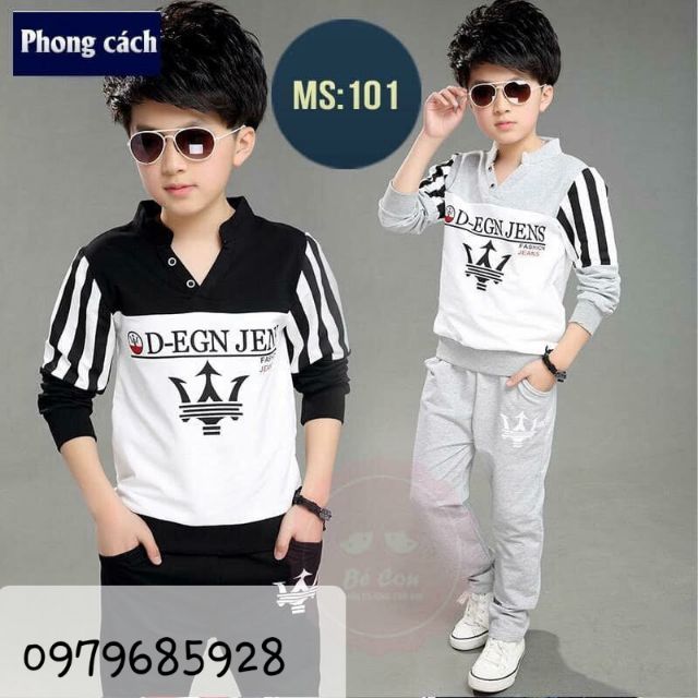 Bộ nỉ size nhỡ bé trai