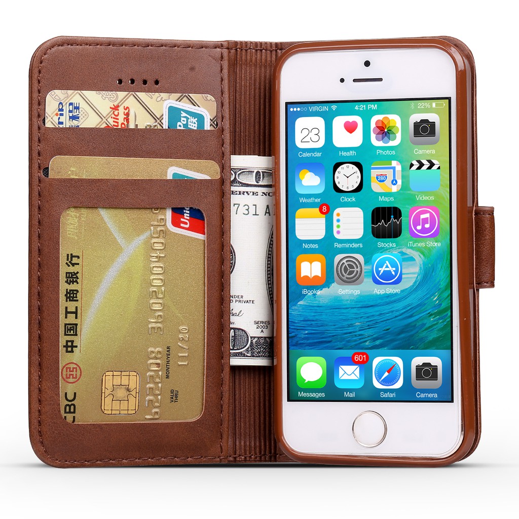 Bao da có khe cắm thẻ cho Iphone 5g / 5s | BigBuy360 - bigbuy360.vn