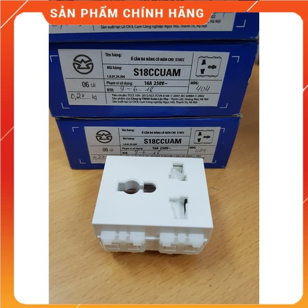 Hạt ô cắm đa năng 3 chấu S18CC Sino