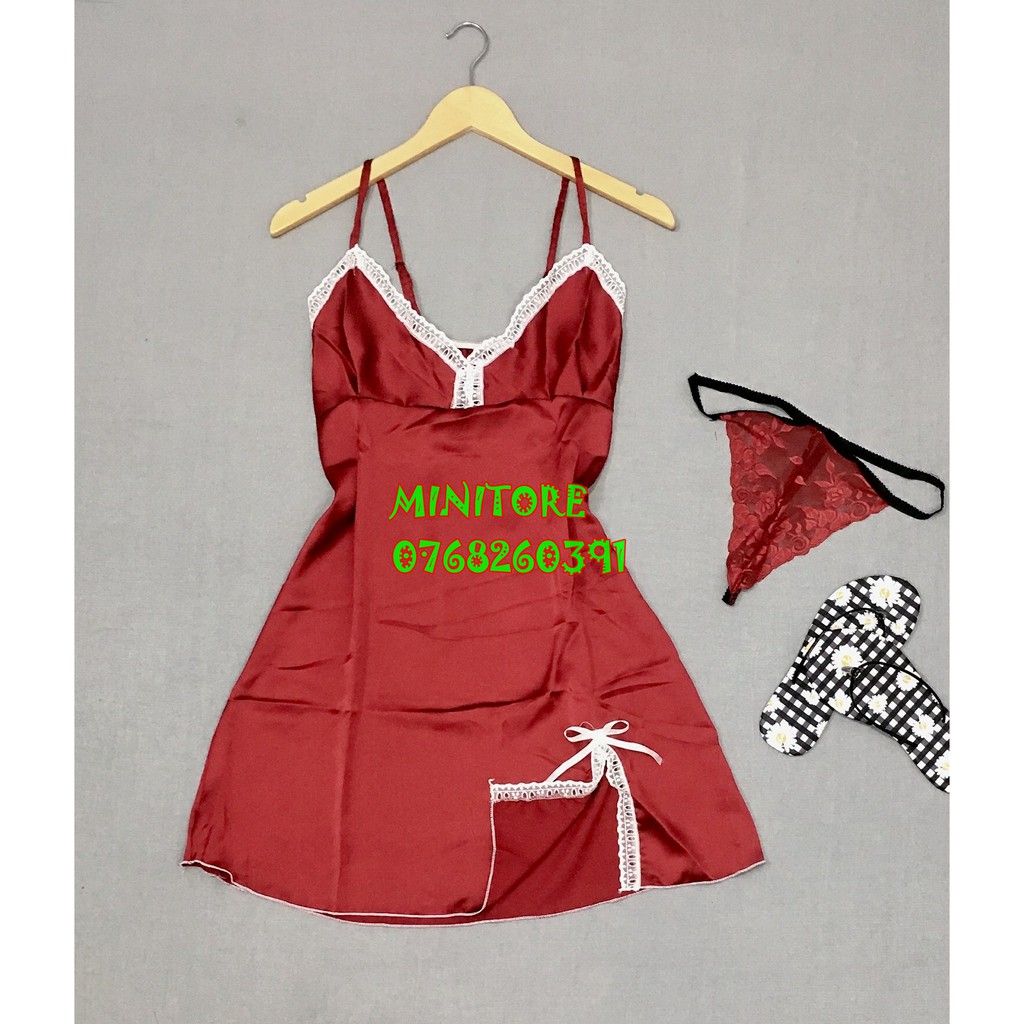 [SIZE 45-60KG] VÁY SATIN 2 DÂY REN + 01CHIP, CHẤT VẢI MỊN MÁT ÍT NHĂN KẾT HỢP REN DỄ THƯƠNG NHIỀU MÀU | BigBuy360 - bigbuy360.vn