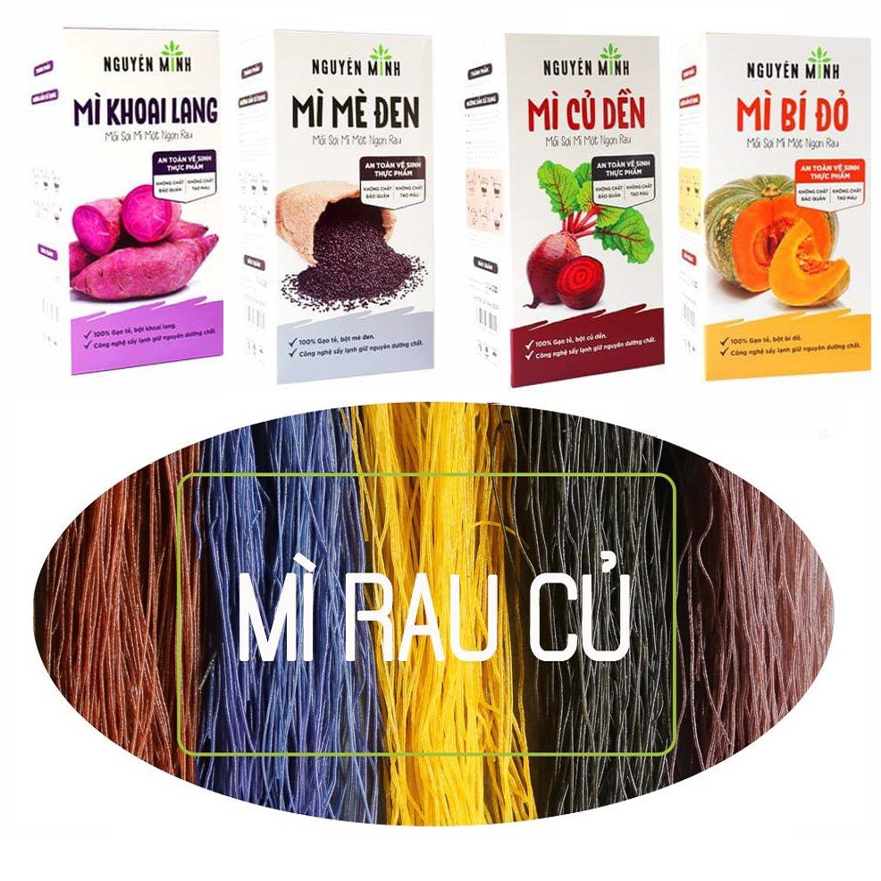 Mì Gạo Rau Củ Nguyên Minh - 300gr - Từ Gạo Và Bột Rau Củ Tự Nhiên