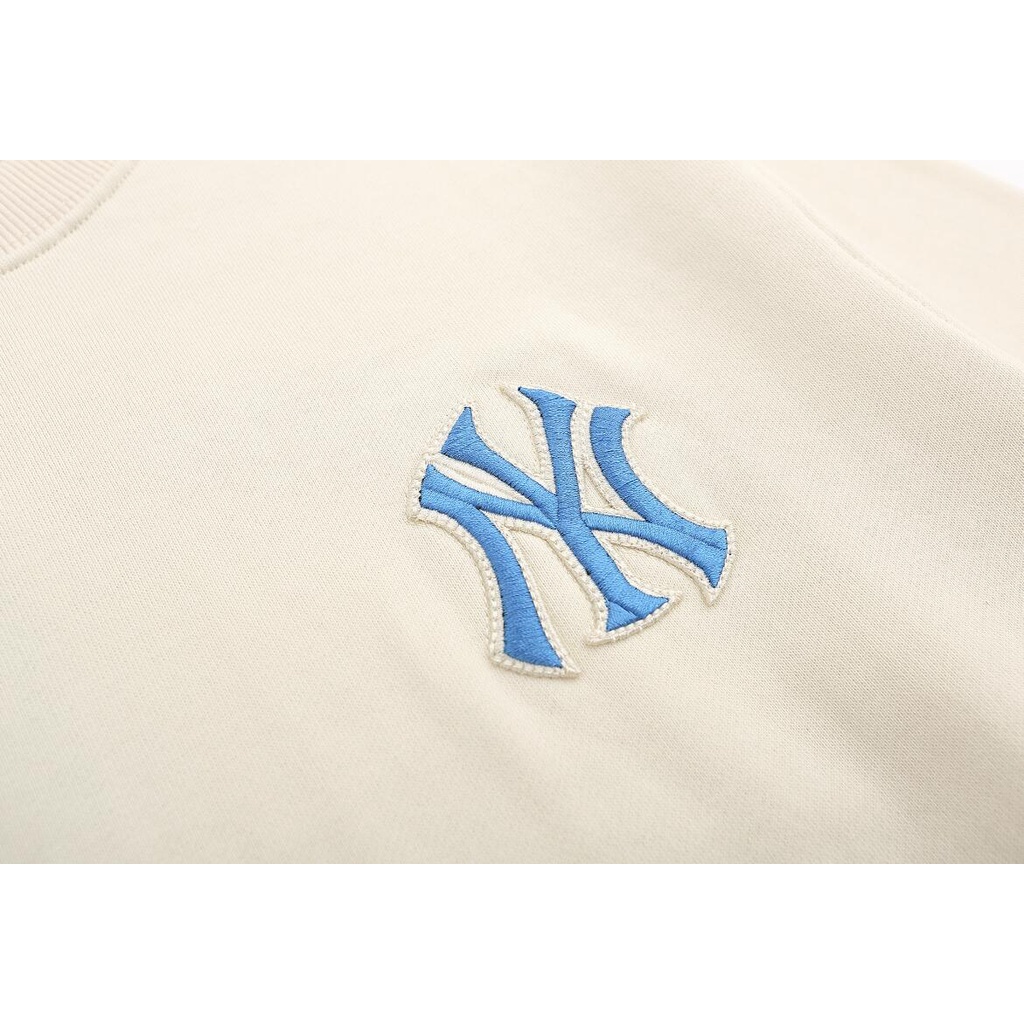 ❤❀  ❤ Mlb Áo Nỉ Dài Tay Cổ Tròn Thêu Họa Tiết Thời Trang Cho Nam Nữ