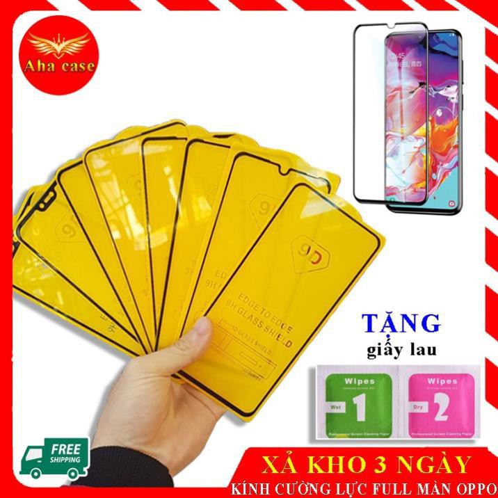 [FREE SHIP] Kính cường lực Ful 9D Oppo A1k A3s A5s A7, A5 2020, A9 2020, F7, F9, F11, F11 Pro, K3, Reno, Reno2, Reno2F