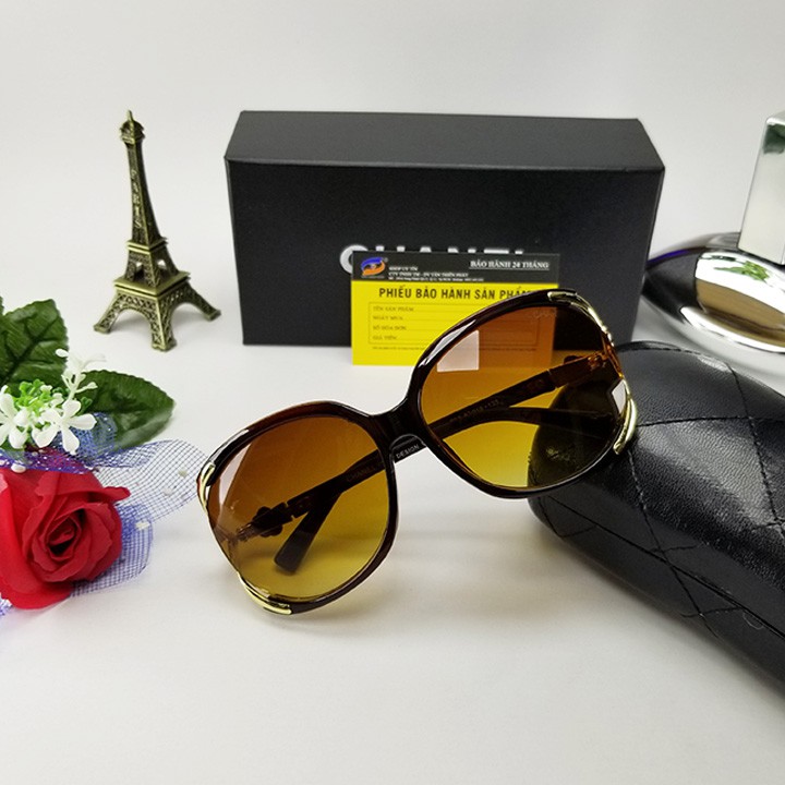 Mắt kính râm thời trang nữ màu nâu trà - Gọng ôm mặt, không kén size mặt. Chống nắng và tia UV | BigBuy360 - bigbuy360.vn